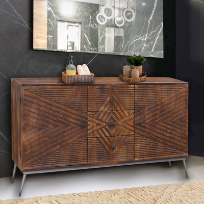Etsa Solid Wood Freestanding Bathroom Cabinet