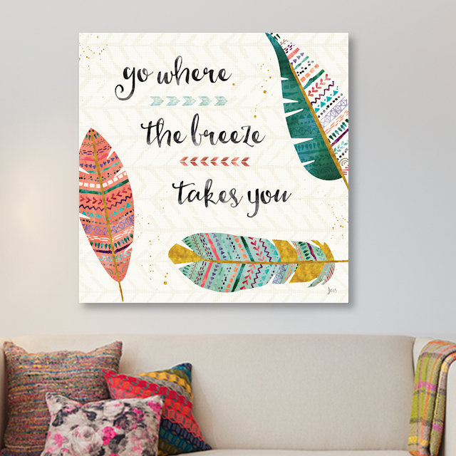 «Light as a Feather III», art textuel sur toile tendue, H 26 po x l 26 po x P 1,5 po, Toile tendue, Pas de tapis
