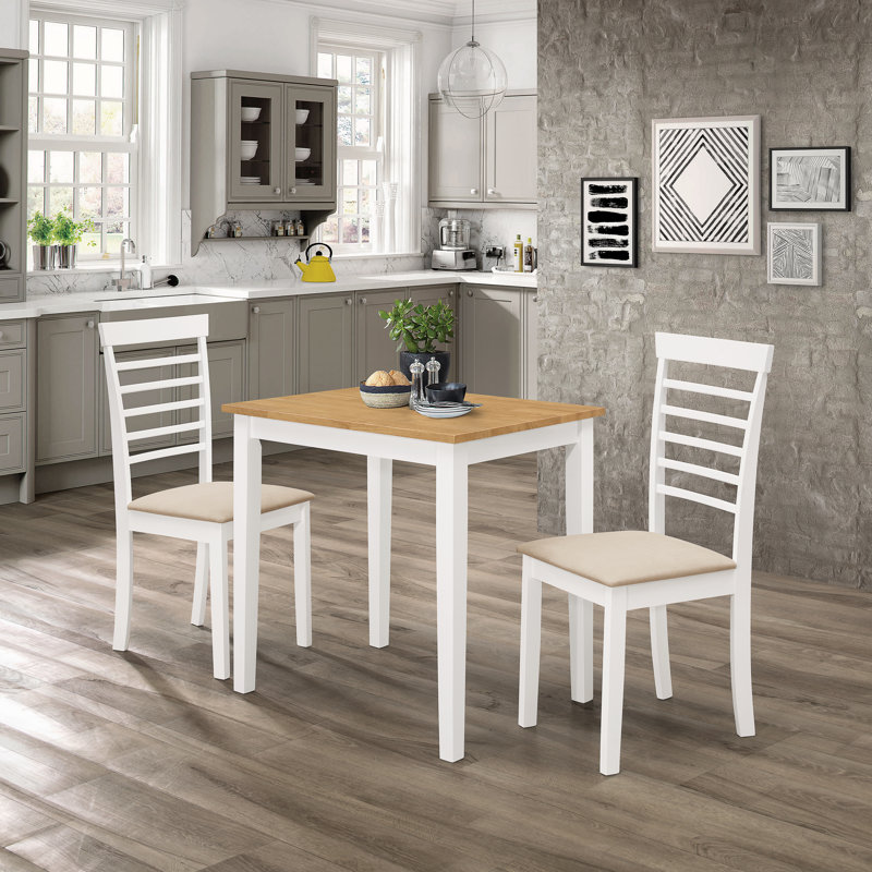 Ahwahnee 2 - Person Dining Set, White, White