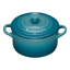 Le Creuset Stoneware Set of 4 - 8 oz. Mini Round with Lids and Cookbook-10538316