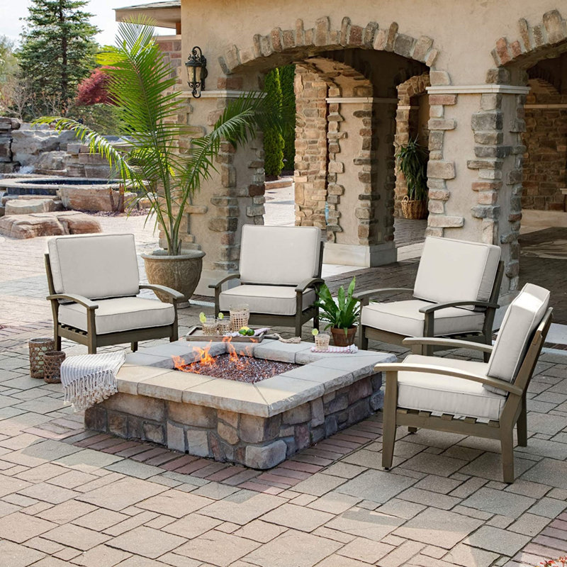 Outdoor Seat / Back Cushion, Cream, 24" W x 24" D
