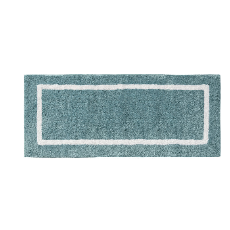 Bittman Reversible High Pile Tufted Bath Rug, 24" W x 60" L, Aqua