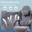 Dowinx Fabric Gaming Chair with Heated Massage, High Back PC Chair with Pocket Spring Cushion-1875181955