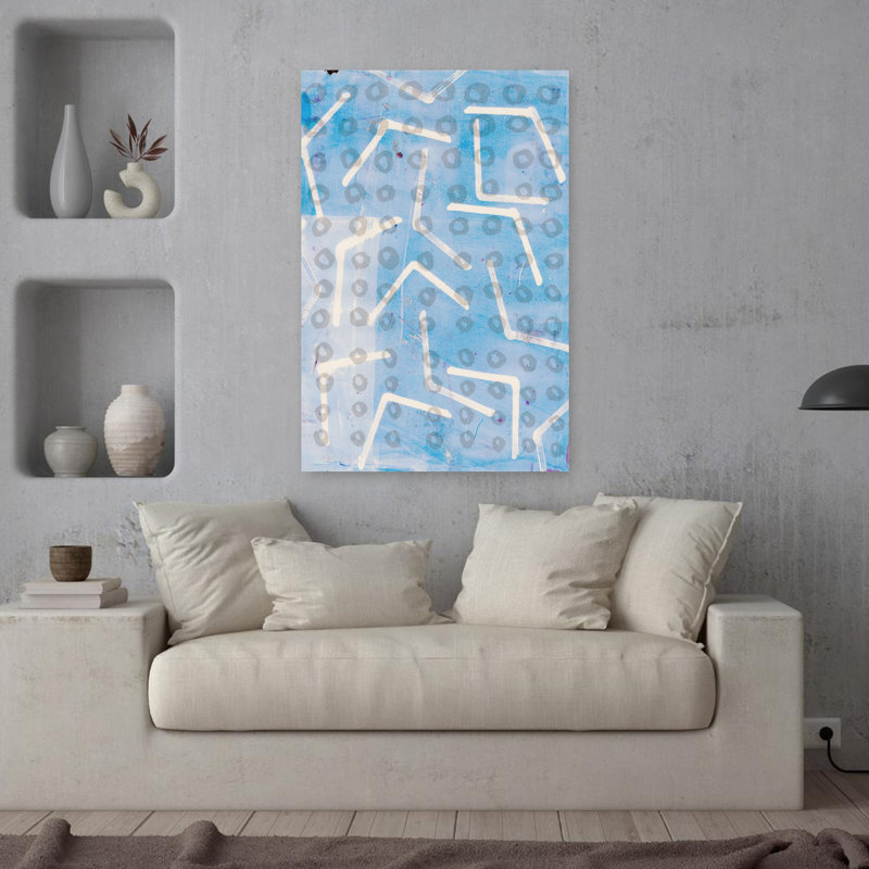 Art contemporain, art contemporain abstrait, H 36 po x l 24 po