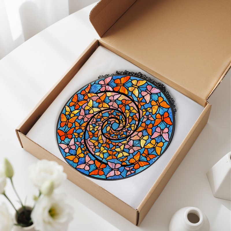 Panneau de vitrail 12 "H, 12" H x 12" W