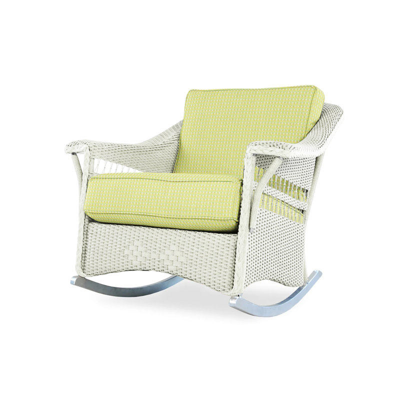 Nantucket Outdoor Rocker Chair, Sandberg Navy, Ivory