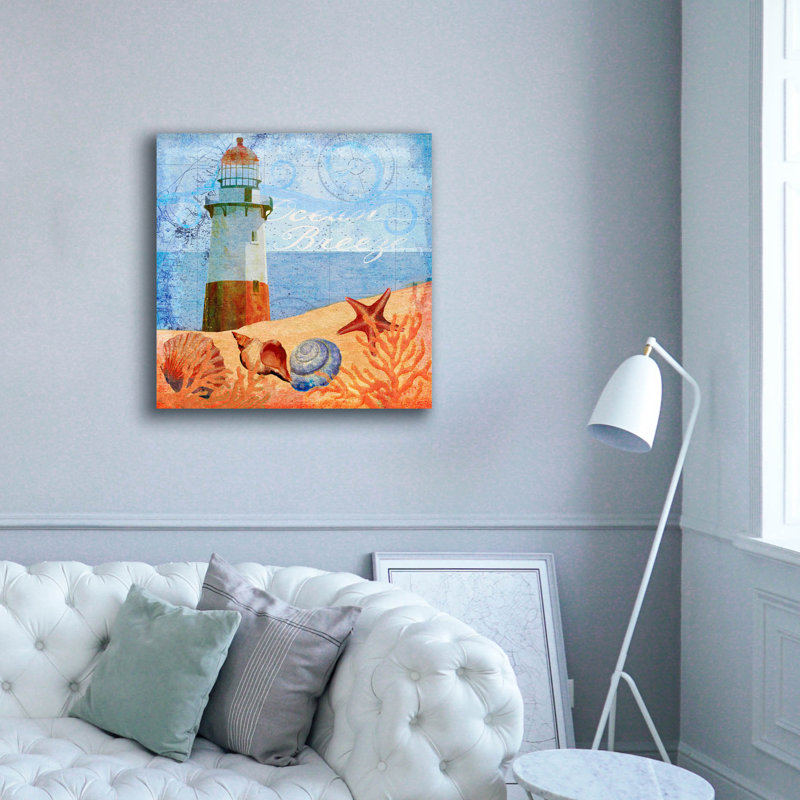«Ocean Breeze Lighthouse» par Art Licensing Studio, art mural sur toile