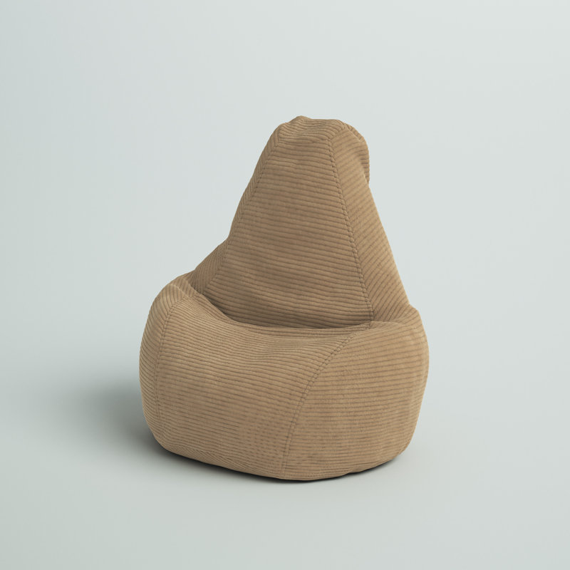 Orli Polyester Bean Bag Chair & Lounger, Beige