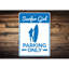 Enseigne de surfeuse en aluminium-521339216
