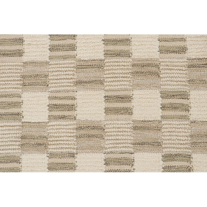 Scandinavian Wool Geometric Area Rug, Rectangle 9' x 12'