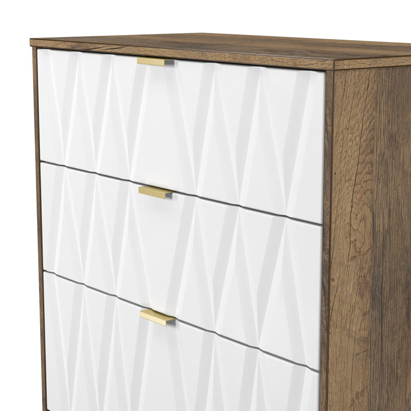 77cm W 4 - Drawer Chest of Drawers, White/Oak