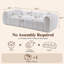 Canapé compressé Marshmallow Cloud, 261 cm (102,7 po) avec 2 coussins, revêtement bouclé doux, aucun assemblage requis, pour salon, chambre, appartement-851014880