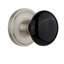 Classic Rosette with Black Porcelain Door Knob-281664741