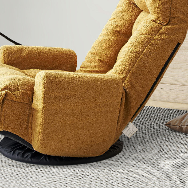 Fauteuil inclinable, inclinable et ergonomique, Polyester jaune