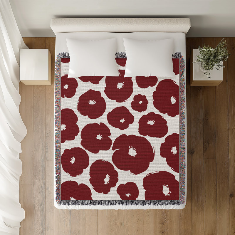 Jeté en coton Poppi, 60x80, Red