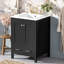 Meuble-lavabo de 24 pouces avec lavabo encastré intégré et armoire de rangement avec 2 portes et 1 tiroir. Comprend une tablette de porte à double couche, une conception à fermeture douce et des solutions de rangement polyvalentes-126278368