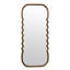 Miroir surdimensionné en bois 31,4 x 1,4 x 74 po avec cadre brun unique