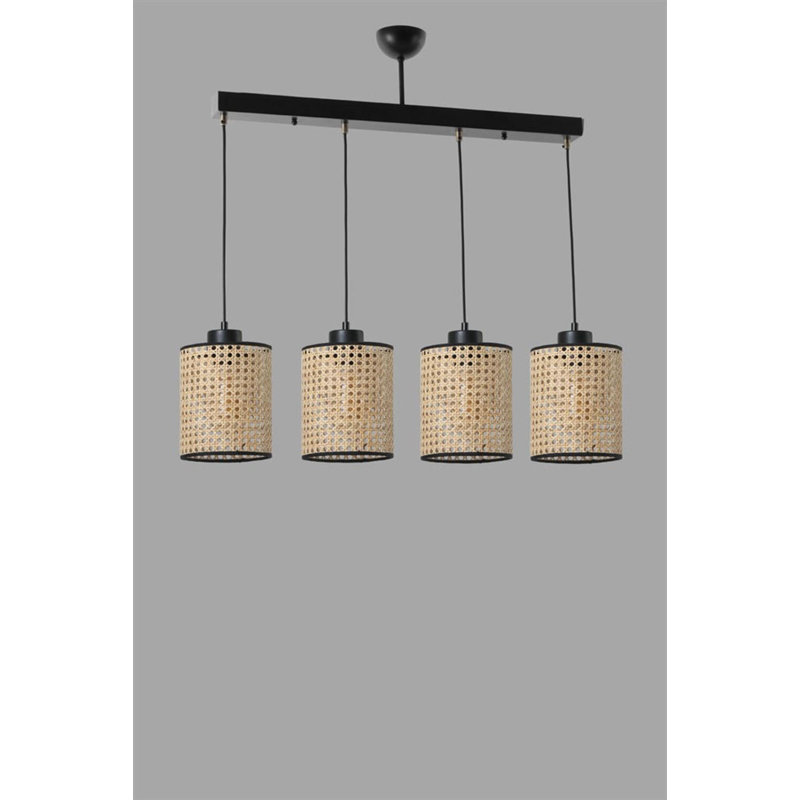 Luminaire suspendu pour îlot de cuisine 4 lumières Jennah
