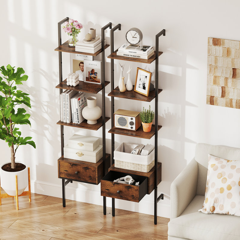 178cm H x 43cm W Metal Ladder Bookcase