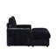 Fauteuil inclinable simple en velours côtelé de 42,5 po avec coussin de dossier, porte-gobelet, repose-pieds de rangement, canapé de salon confortable et profond-2040728510