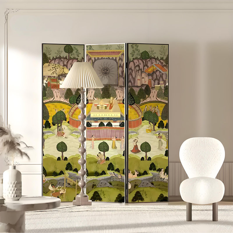 Paravent artistique, H 70,87 po x l 53,15 po x P 1,57 po