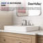 Lavabo de salle de bain rectangulaire en porcelaine vitrifiée avec trop-plein 23,82 po x l 18,9 po x H 6,69 po DeerValley-108607976