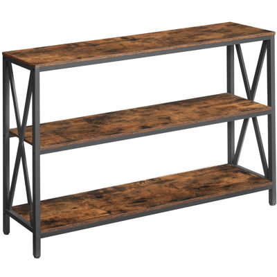 Maiocco 3-Tier Narrow Console Table with Open Shelves