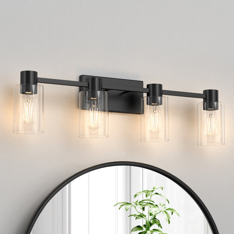 Chalise Vanity Light, Matte Black, 4 Lights