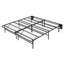 Structure de lit pliable en métal noir de très grande taille, sans accoudoirs-1321912348