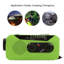 Radio portable d'urgence solaire avec lampe de poche DEL et batterie de 2000 mAh, idéale pour le camping et la randonnée (modèle vert américain).