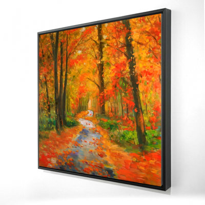 Autumn Trail Print On Canvas