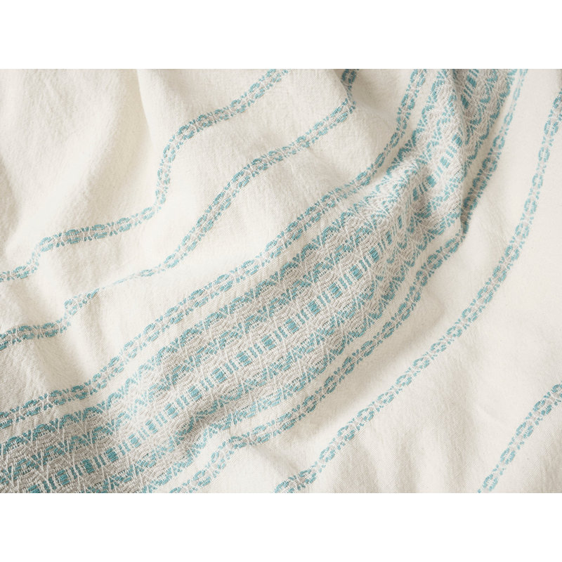 Housse de couette Rippled Stripe Organic, Housse de couette pour très grand lit, Non teint / surf