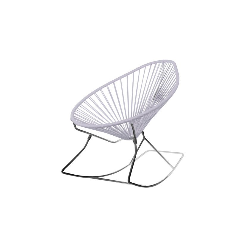 Chaise berçante intérieure / extérieure Acapulco, Clair / Chrome