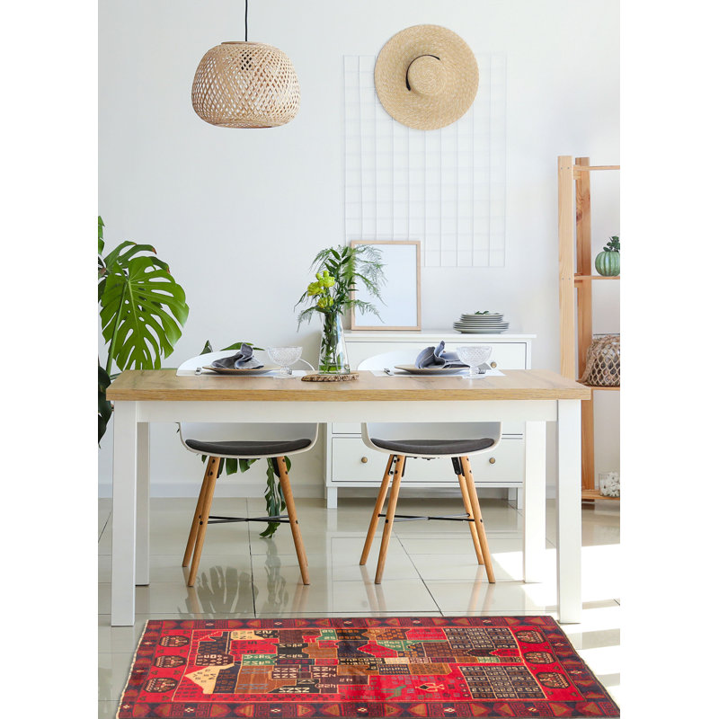 Zane Red Rug 3'7" x 5'11"