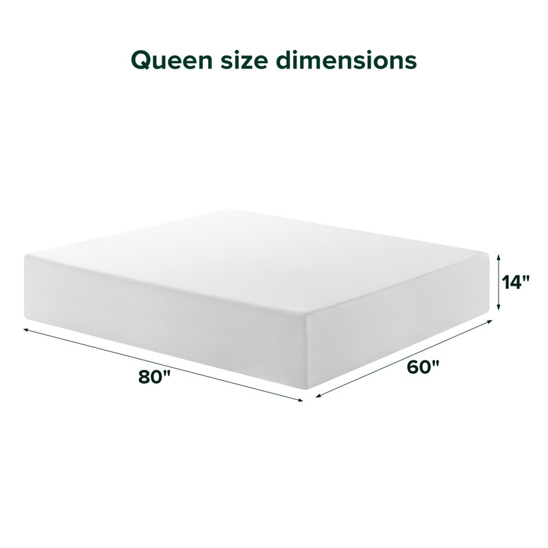 Sleep by Wayfair™ 14" Medium Memory Foam Mattress, Queen