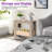 Starleen End Table Built-In LED Lights and Outlets with Fabric Drawer