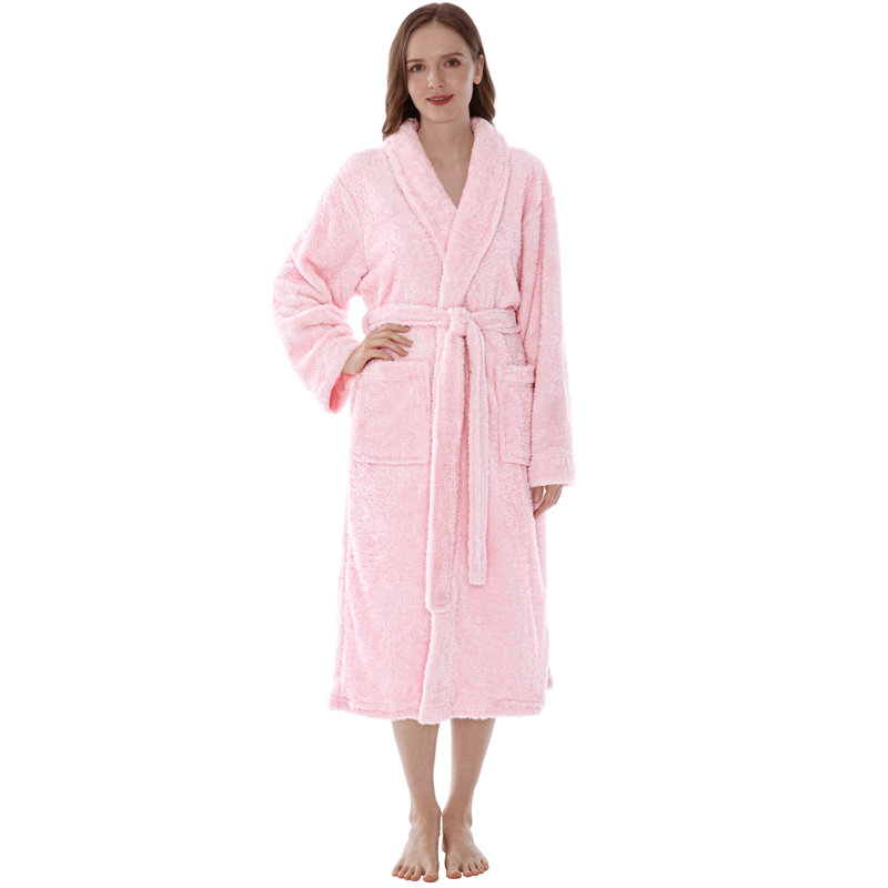 Peignoir en polaire pour femmes avec poches Lamartine, Rose clair, 2TG