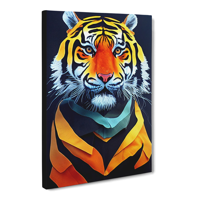 Tiger - Wrapped Canvas, 76cm H x 50cm W x 3cm D