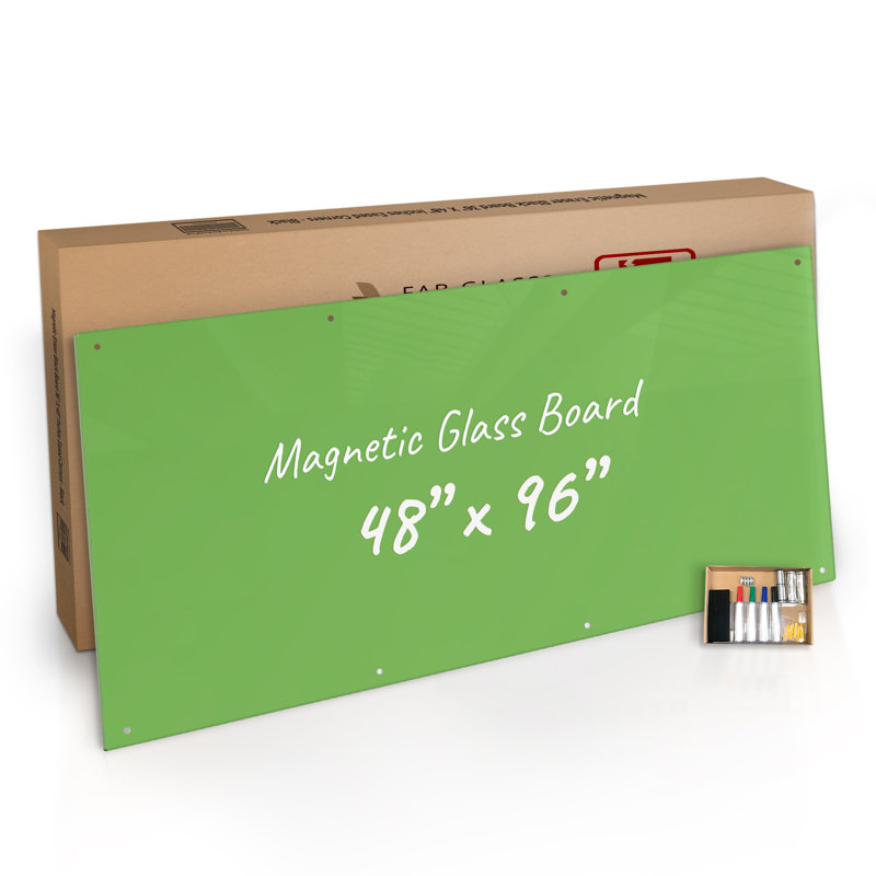 Panneau de verre mural Boisvert, 48 po x 96 po, Vert clair