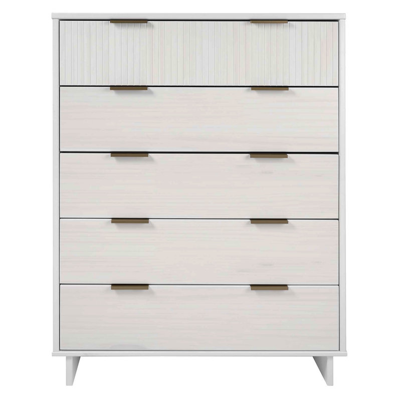 Commode 38 "Granville en blanc (5 tiroirs), Blanc
