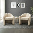 Fauteuil demi-tonneau en polyester 28 po Acke (ensemble de 2)