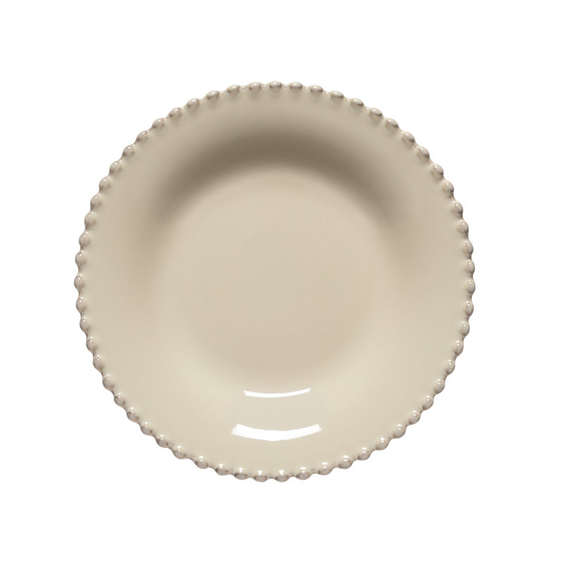 Pearl Handmade Stoneware Pasta Plate, Cream
