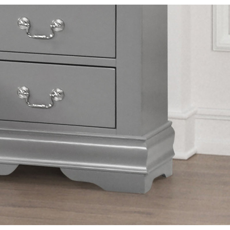 Commode 5 tiroirs, Gris