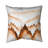 Mountains Minimalist Brown Pillow | Large Fir Trees – Outdoor Throw Pillow with Insert, Weather-Resistant