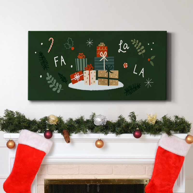 Toile tendue avec châssis de la collection Little St. Nick - prêt à accrocher, H 8 po x l 16 po x P 1,5 po