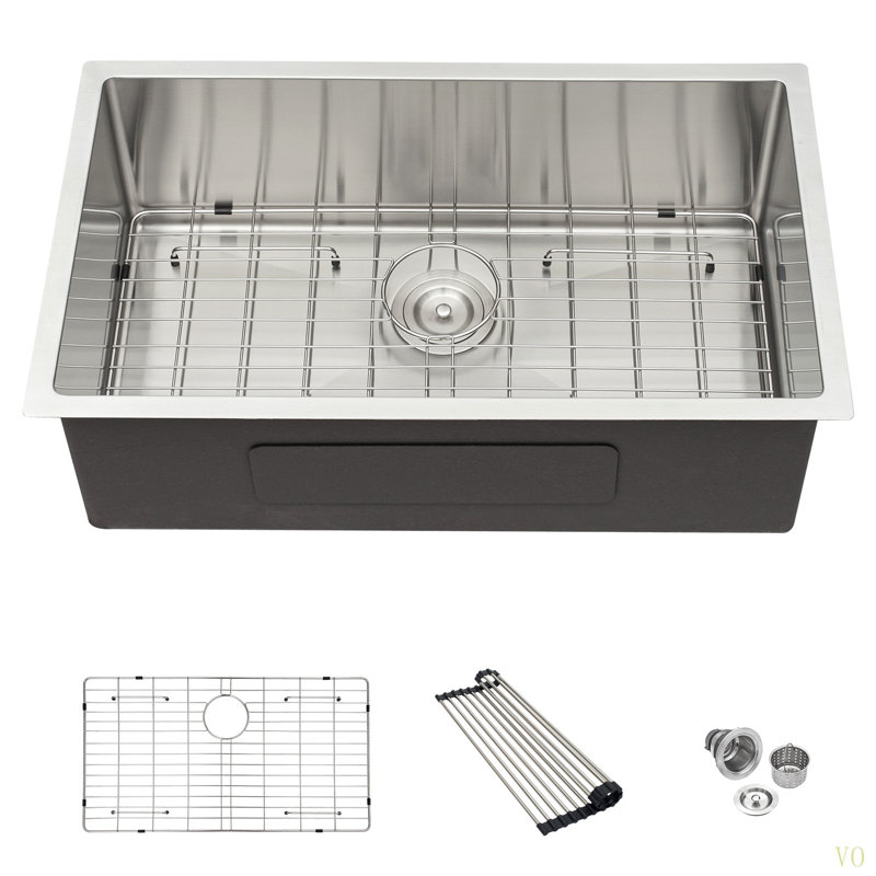 Undermount Kitchen Sink - 32"X19" Stainless Steel 16 Gauge Deep Single Bowl Sinks