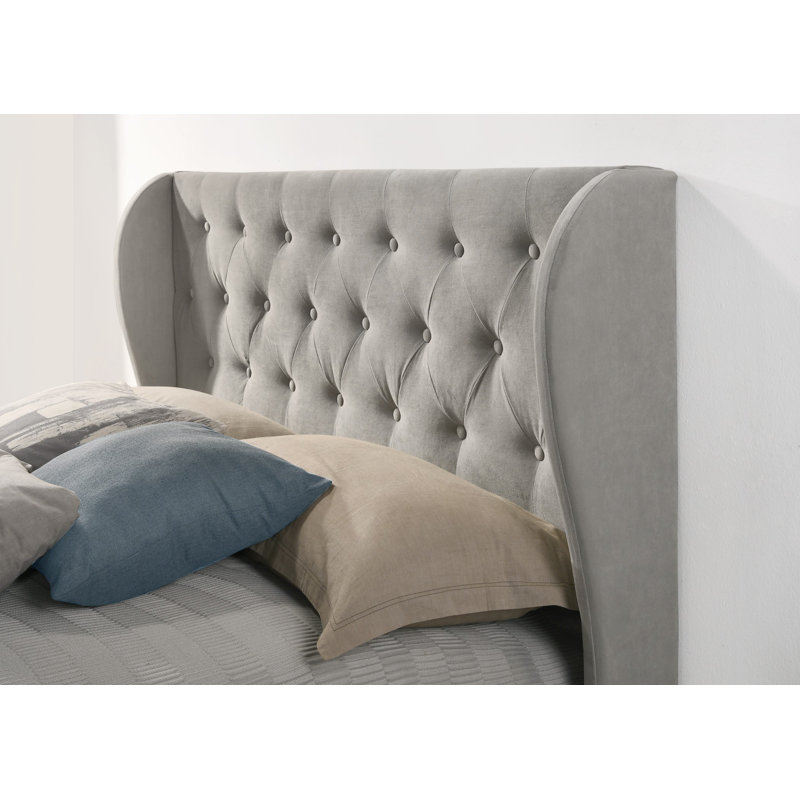 Andranique Upholstered Bed, Grey, Queen