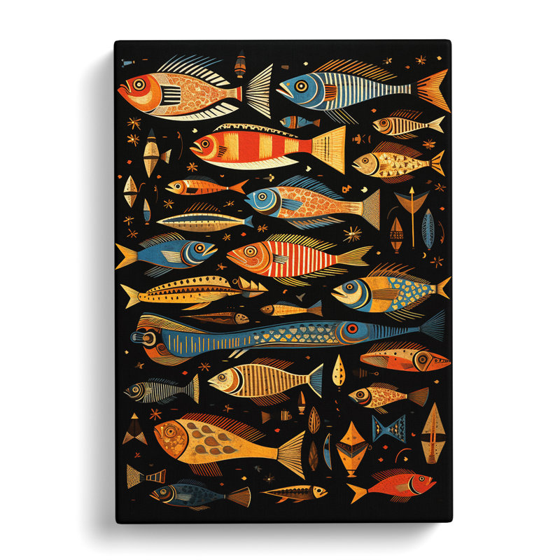 Fish Symbolism - Print, 50cm H x 35cm W x 3cm D