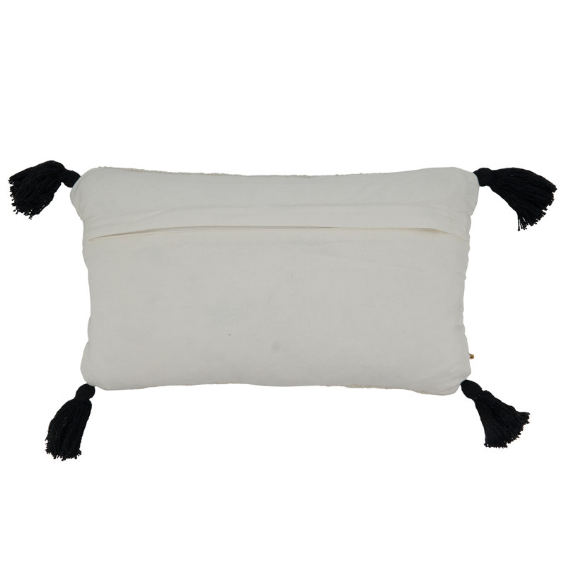 Aziza Collection Tassels Cotton Throw Pillow, Down Blend