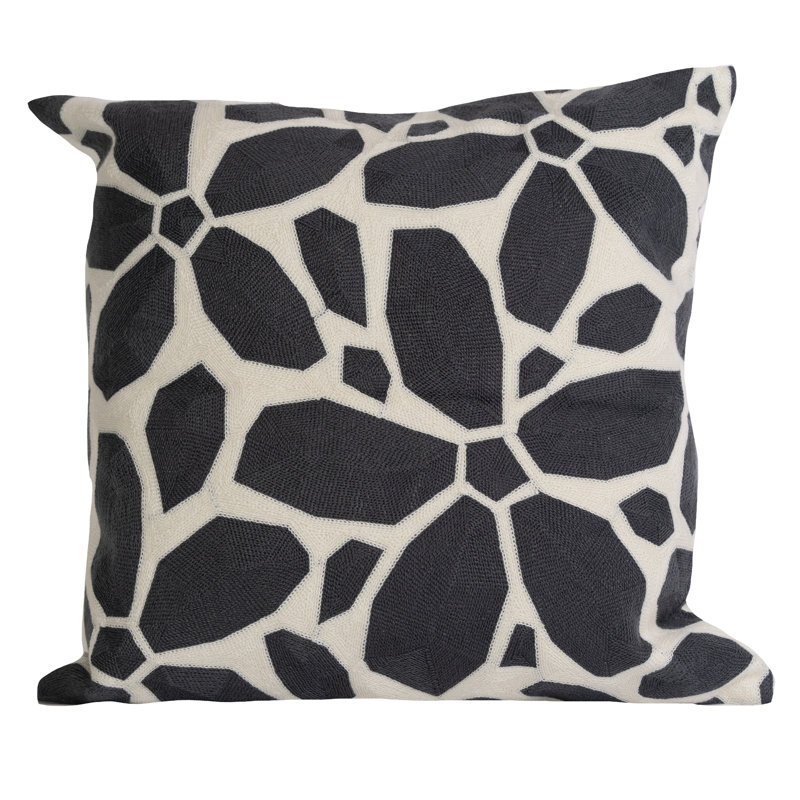 Housse et insert de coussin carré Clark, Noir